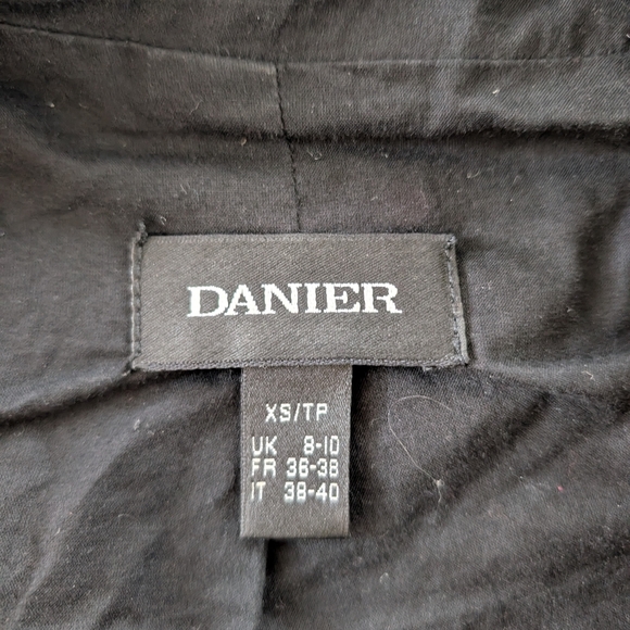 Danier Leather Zip Up Leather Hoodie Women's XS Black - Picture 7 of 10